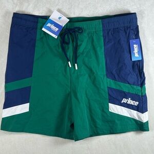 Prince XXL Pickleball Blue and Green Athletic Shorts